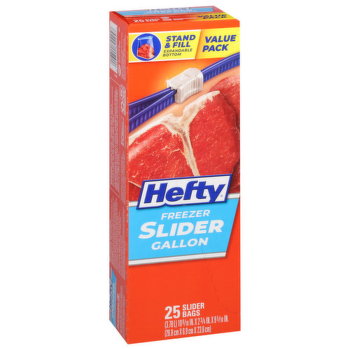 Buy Hefty Stand & Fill Slider Freezer Bag 1 Gal.