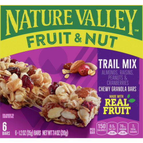 Nature Valley Granola Bar, Fruit & Nut, Trail Mix, Chewy