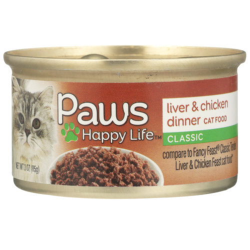 Paws Happy Life Liver & Chicken Dinner Classic Cat Food