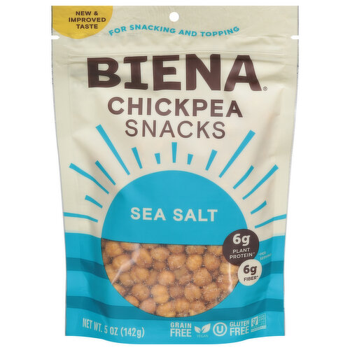 Biena Chickpea Snacks, Sea Salt