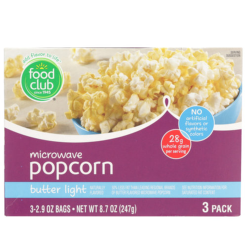 Food Club Butter Light Microwave Popcorn