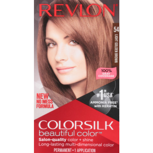 Revlon Hair Color, Permanent, Light Golden Brown 54