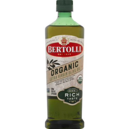 Bertolli Olive Oil, Organic, Extra Virgin, Rich Taste