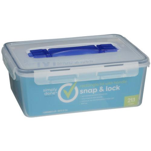 Snap & Lock Rectangle Container & Lid, Food Storage Containers