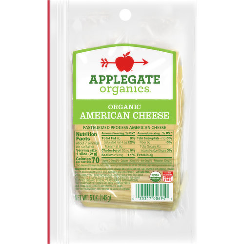 Applegate Organics Organic American Cheese Slices