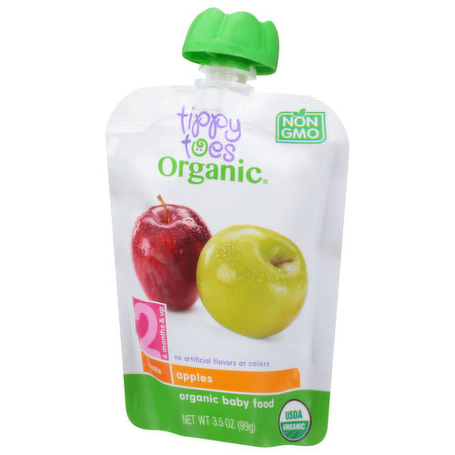Tippy Toes Baby Food, Apples, 2 (6 Months & Up)