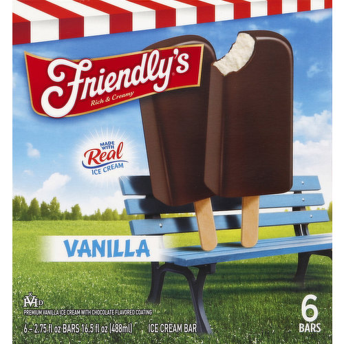 Friendlys Ice Cream Bar Vanilla 3666