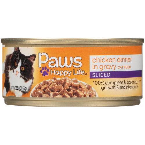 Paws Happy Life Sliced Chicken Dinner In Gravy Cat Food