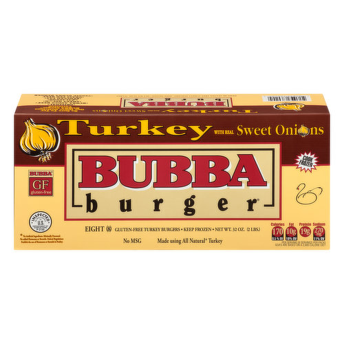 Bubba Burger Burgers, Turkey with Real Sweet Onions