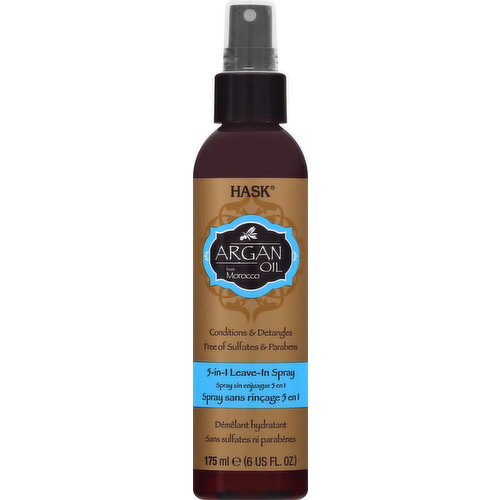 Hask Leave-In Spray, 5-in-1, Conditions & Detangles