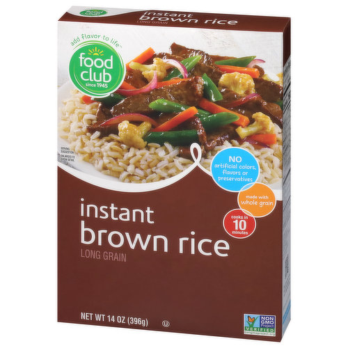 Food Club Brown Rice, Instant, Long Grain