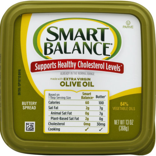 Smart Balance Vegan Plant Butter Low Sodium Buttery Spread, 13 Oz., Margarine & Butter Substitutes