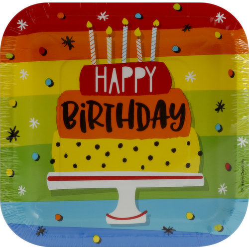 Party Creations Plates, Hoppin' Birthday Cake