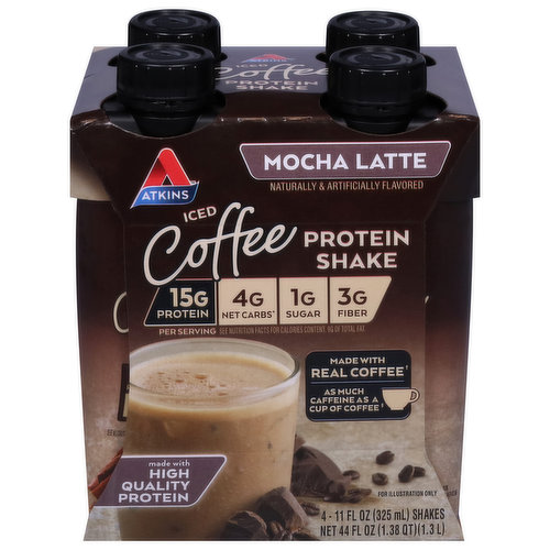 Atkins Protein Shake, Mocha Latte, Iced Coffee