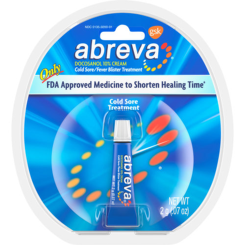 Abreva Cold Sore/Fever Blister Treatment, Cream