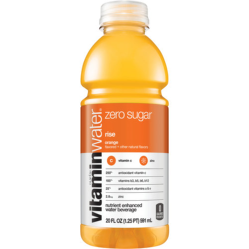 Vitaminwater Water Beverage, Nutrient Enhanced, Zero Sugar, Orange