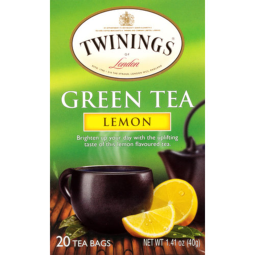 Twinings Green Tea, Lemon, Bags