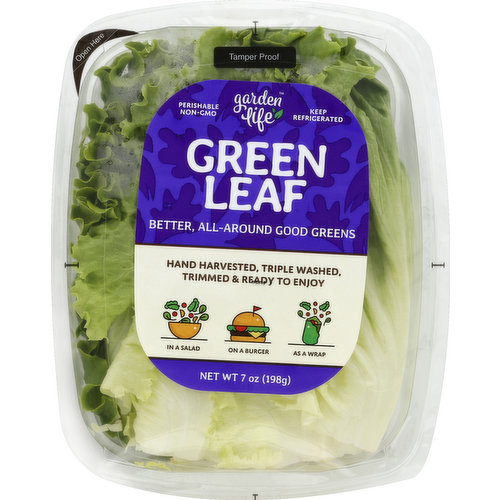 Tamper proof. Perishable non-GMO. Better, all-around good greens. Hand harvested, triple washed, trimmed & ready to enjoy. In a salad. On a burger. As a wrap. Simply rinse to refresh. www.misionero.com. Product of USA.
