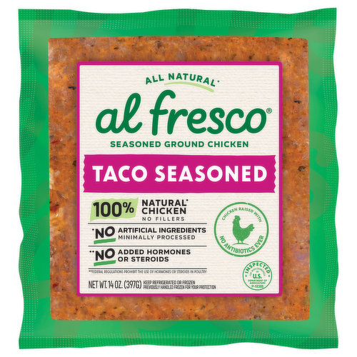 Al Fresco Chicken, Ground, Taco Seasoned