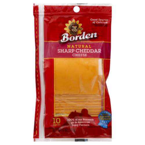 Borden Cheese, Slices, Sharp Cheddar