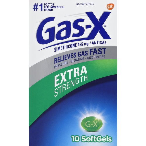 Gas-X Antigas, Extra Strength, 125 mg, Softgels