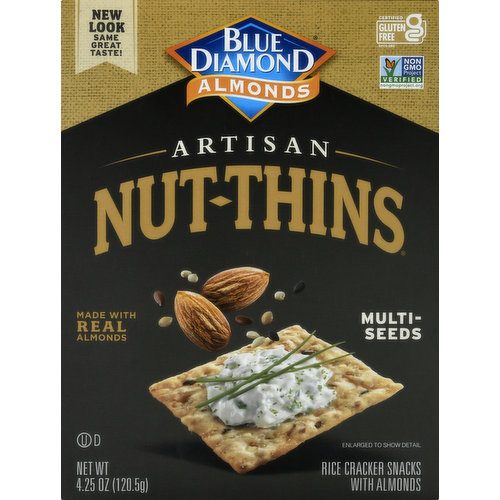 Blue Diamond Rice Cracker Snacks, Multi-Seeds