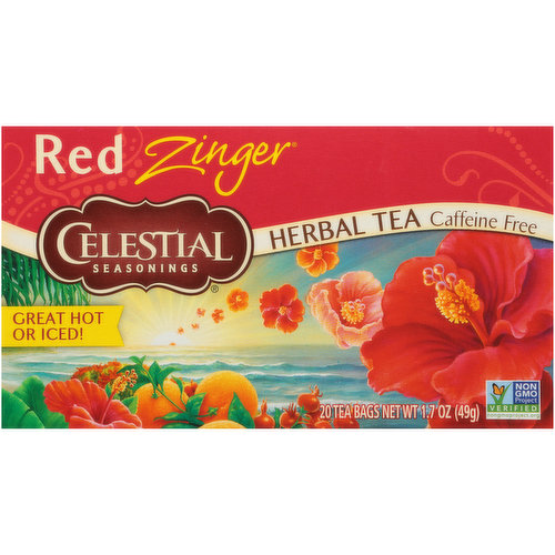 Celestial Seasonings Red Zinger Caffeine Free Herbal Tea Bags