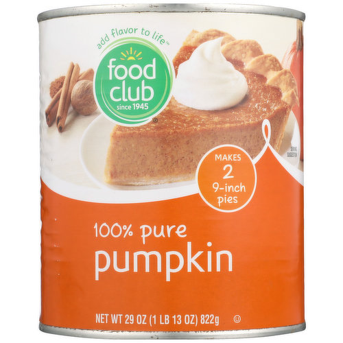 Food Club 100% Pure Pumpkin