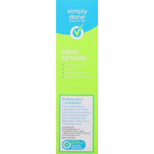 Simply Done Spoons, Clear