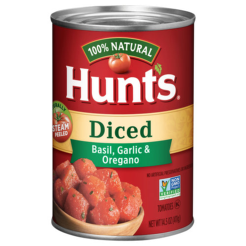 Hunt's Tomatoes, Basil, Garlic & Oregano, Diced