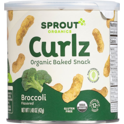 Sprout Organics Baked Snack, Organic, Broccoli Flavored, 12 Months & Up