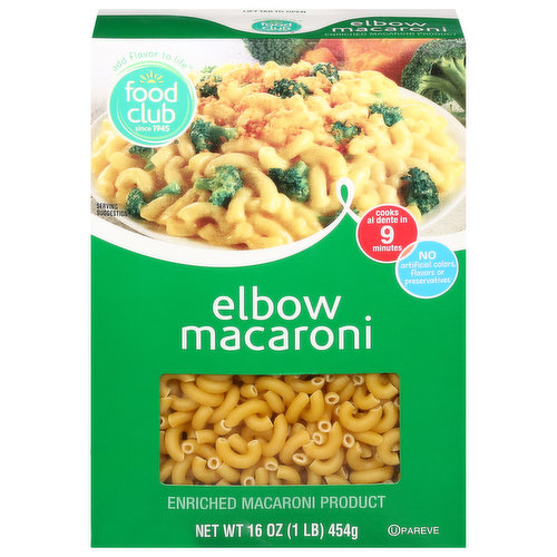 Food Club Macaroni, Elbow