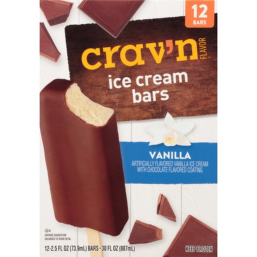 Crav'n Flavor Ice Cream Bars, Vanilla