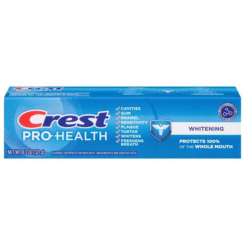 Crest Toothpaste, Fluoride, Whitening