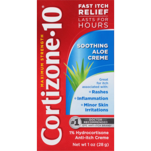 Cortizone-10 Anti-Itch Creme, Maximum Strength, Soothing Aloe Creme