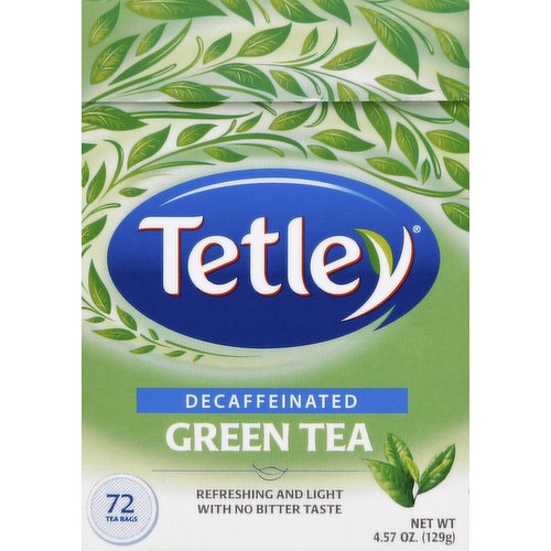 Tetley Green Tea, Decaffeinated, Bags