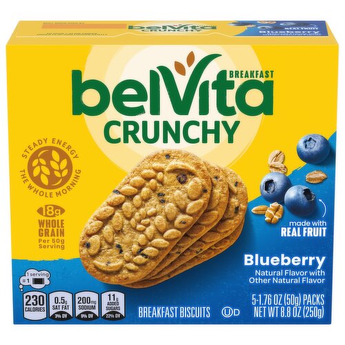 belVita belVita Blueberry Breakfast Biscuits, 5 Packs (4 Biscuits Per Pack)