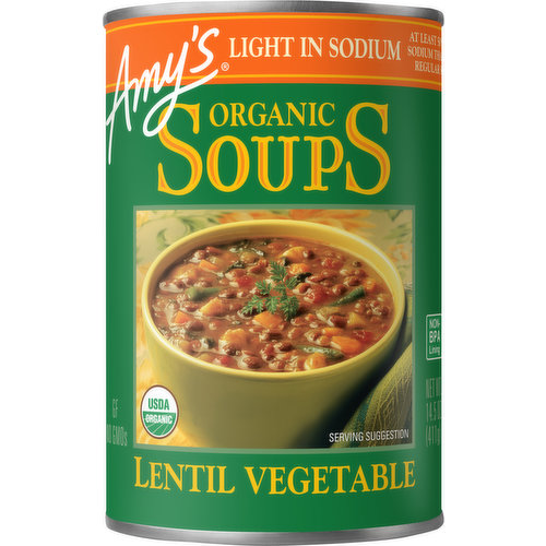 Amy's Soups, Organic, Light in Sodium, Lentil Vegetable