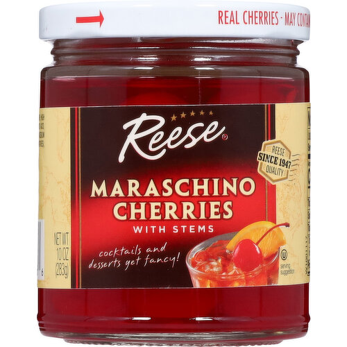 Reese Maraschino Cherries, with Stems