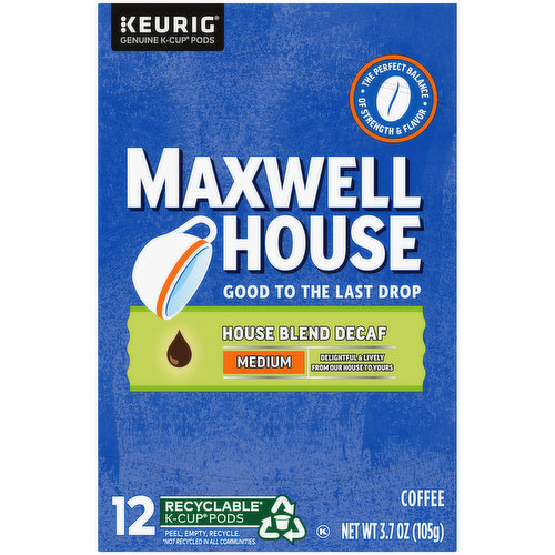 Maxwell House House Blend Decaf Medium Coffee Pods