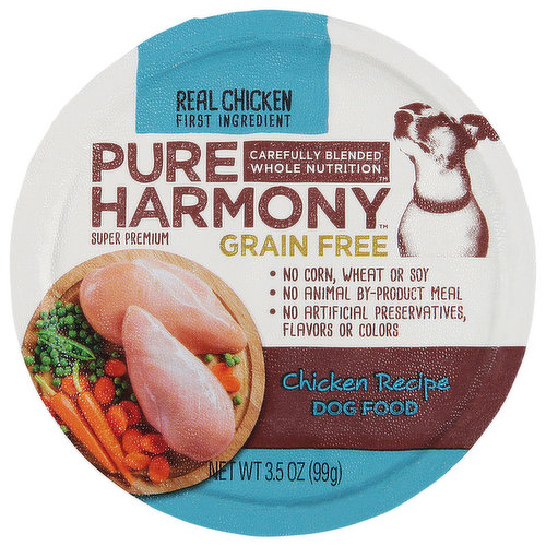 Pure Harmony Dog Food, Grain Free, Chicken Recipe, Super Premium