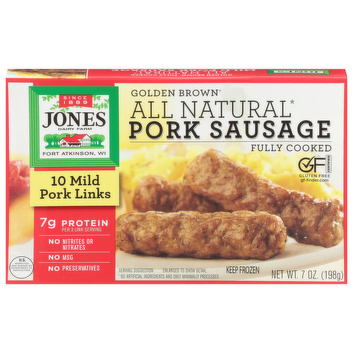 Jones Dairy Farm Pork Sausage, Mild, Golden Brown