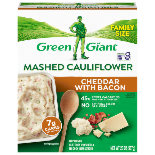 Green Giant Mashed Cauliflower, Cheddar with Bacon, Family Size