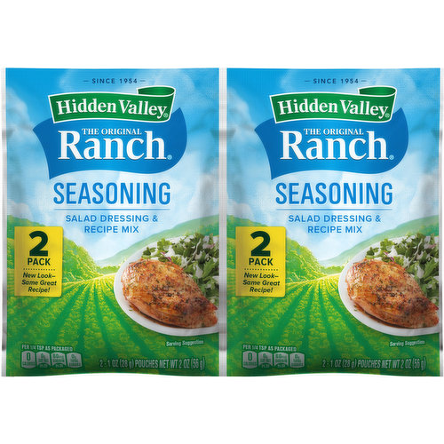 Hidden Valley Salad Dressing & Recipe Mix, Seasoning, 2 Pack