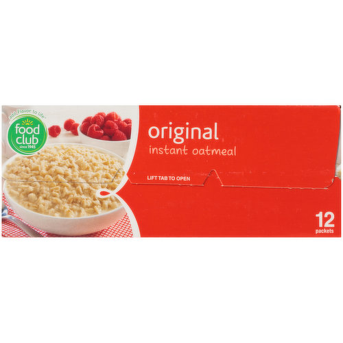 Food Club Original Instant Oatmeal