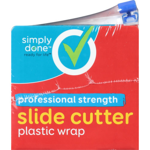 Simply Done Plastic Wrap, Professional Strength, Slide Cutter