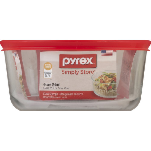 Pyrex Glass Storage, 4 Cup