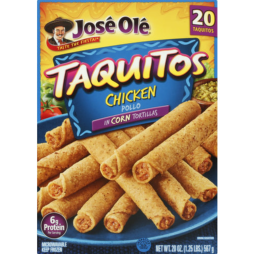 Jose Ole Taquitos, in Corn Tortillas, Chicken