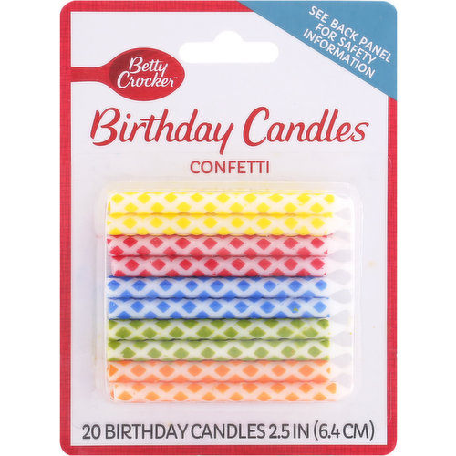Birthday Candles, Confetti, 2.5 Inch