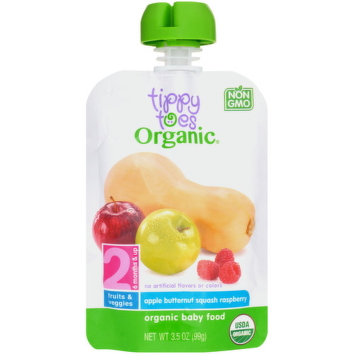 Tippy Toes Apple Butternut Squash Raspberry Organic Baby Food